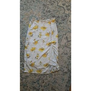 Abercrombie & Fitch Yellow Floral Pencil Skirt